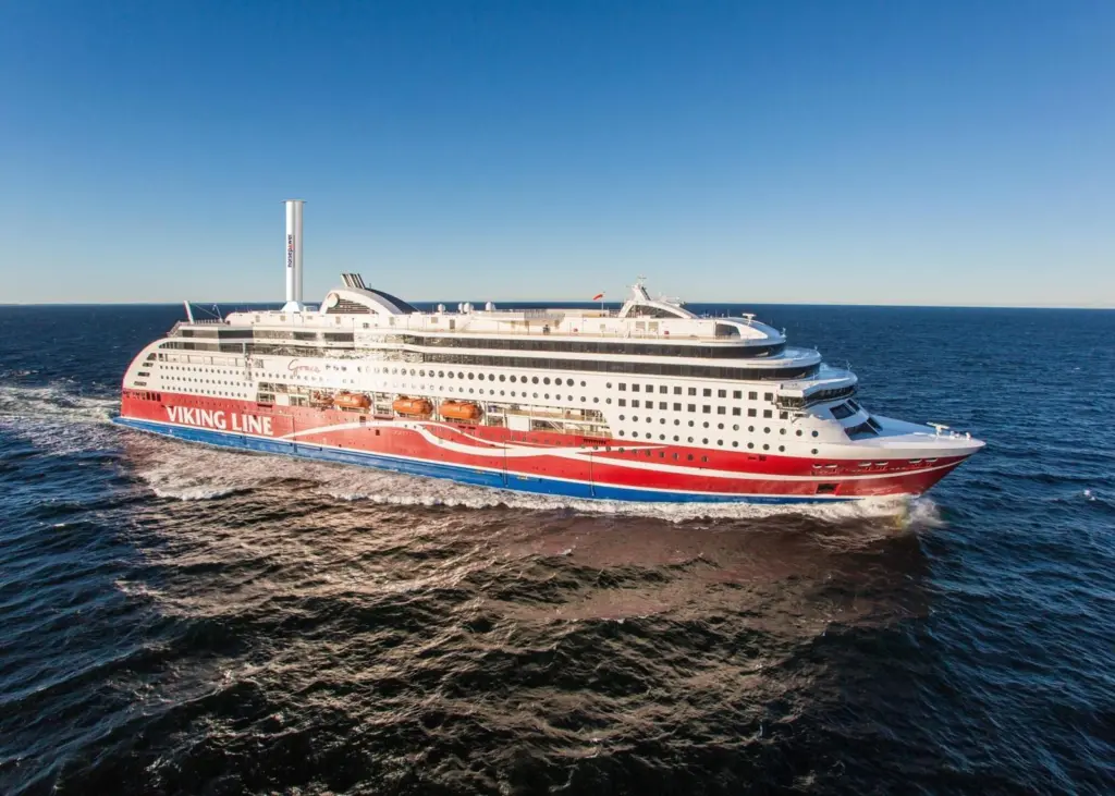 'M/S Viking Grace' will be retrofitted with one medium-sized Norsepower Rotor Sail unit that is 24m in height and 4m in diameter