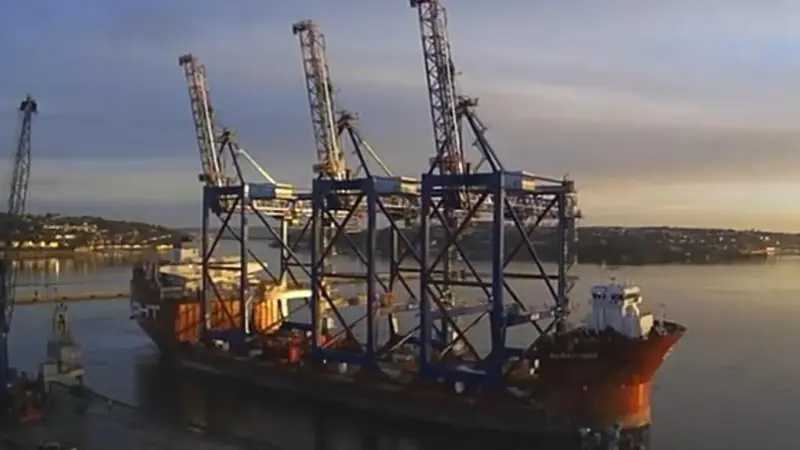 The electric cranes will help modernise and improve port efficiency in Puerto Rico Photo: Aidan Fleming, Port of Cork