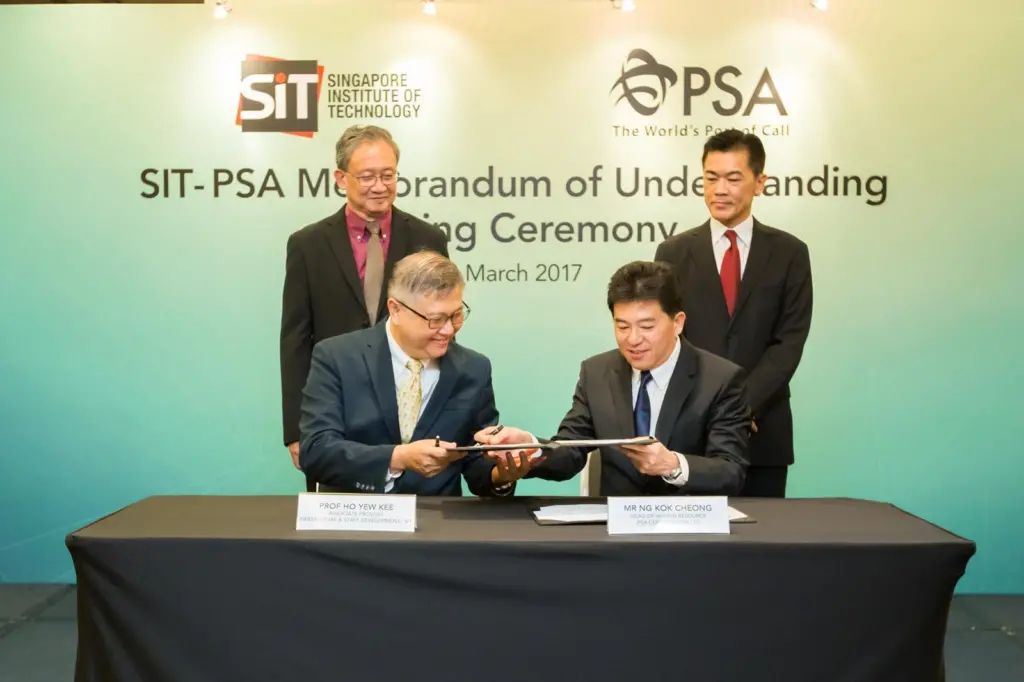 PSA and SIT will jointly develop port technologies expertise among its staff and students.