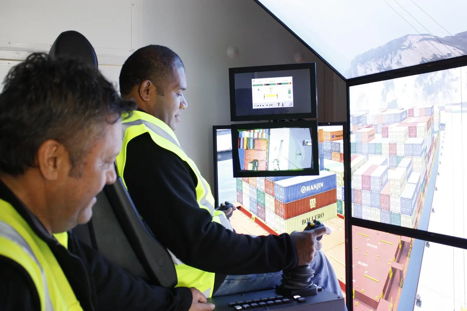 Training on crane simulators at Port Napier