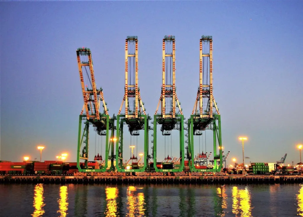 Imports shot up by 15% at the ports of Los Angeles, pictured, and Long Beach in California in July Photo: joey zanotti/flickr/CC BY 2.0