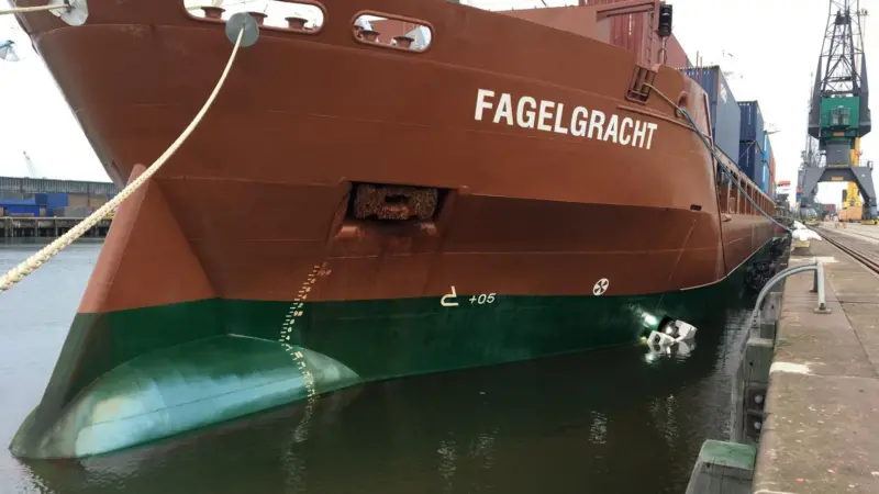 Ship hull cleaning firm Fleet Cleaner has successfully cleaned the hull of Spliethoff’s Fagelgracht while the ship was berthed in the Port of Rotterdam