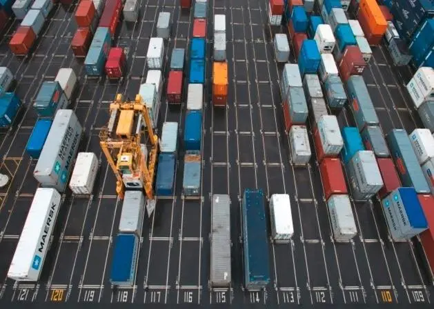 Container stacks at Ports of Auckland