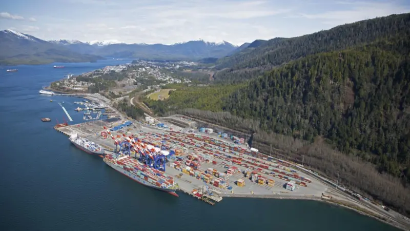 Development: DP World has invested heavily in Prince Rupert's Fairview Container Terminal. Credit: Port of Prince Rupert