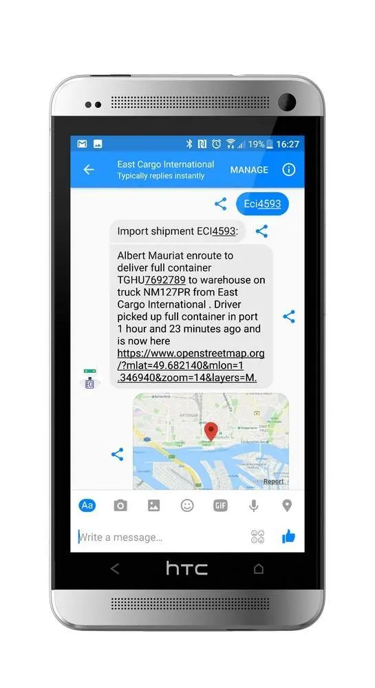 Clever tracking: Facebook Chatbot gives real-time visibility of a truck on the road