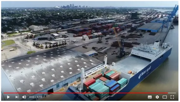 A screengrab from Ms Christian's video highlighting the people that help the port realise its targets