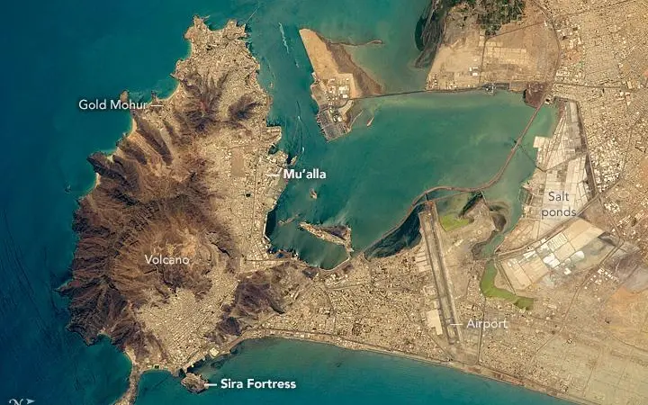 The Port of Aden (pictured) is one of the ports that Saudi Arabia's mission to UN announced would reopen Photo: NASA Astronaut photograph ISS047-E-111699/Wikimedia Commons/Public Domain