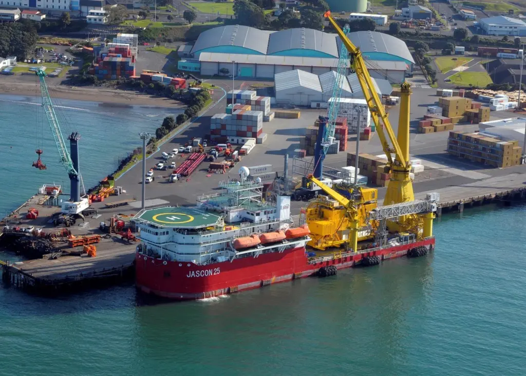 The Blyde container terminal at Port Taranaki