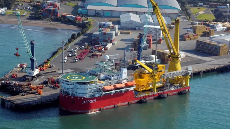 The Blyde container terminal at Port Taranaki