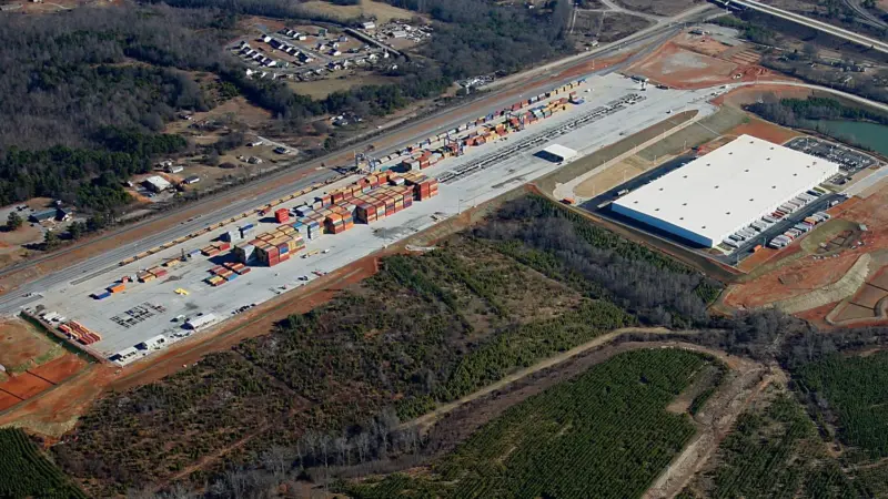 Boom time: South Carolina hails the success of Inland Port Greer. Credit: SCSPA