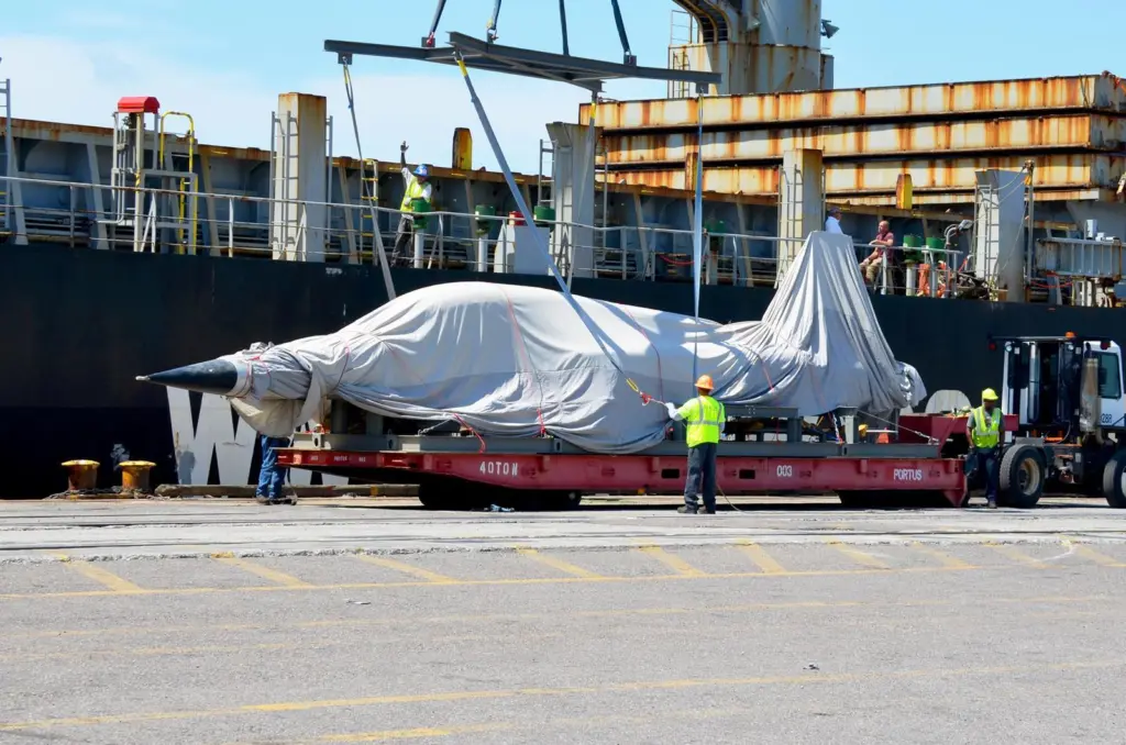 Jet-powered: workers need the skills to handle all sorts of cargoes. Credit: JAXPORT