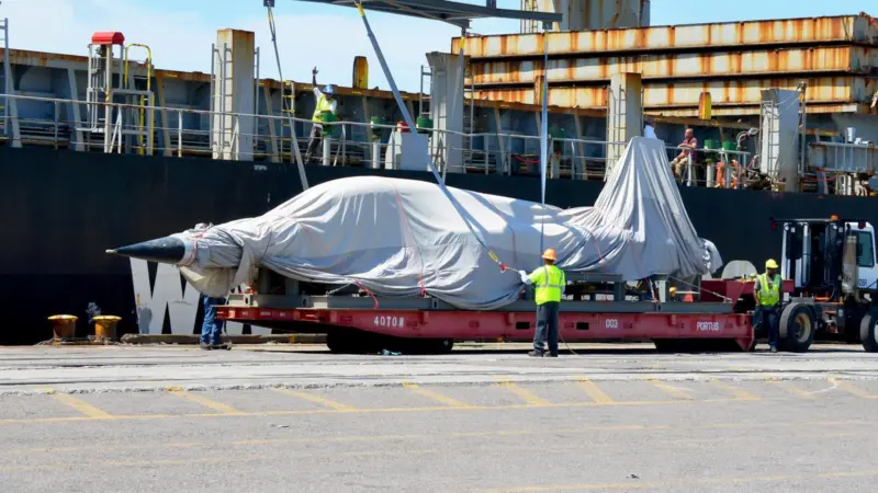 Jet-powered: workers need the skills to handle all sorts of cargoes. Credit: JAXPORT