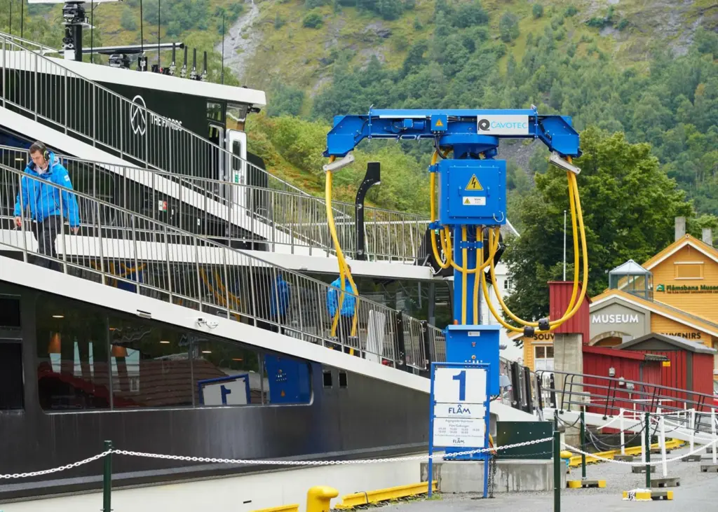 Cavotec has also fitted out a terminal in Flåm Norway which services the Vision of the Fjords hybrid passenger ferry