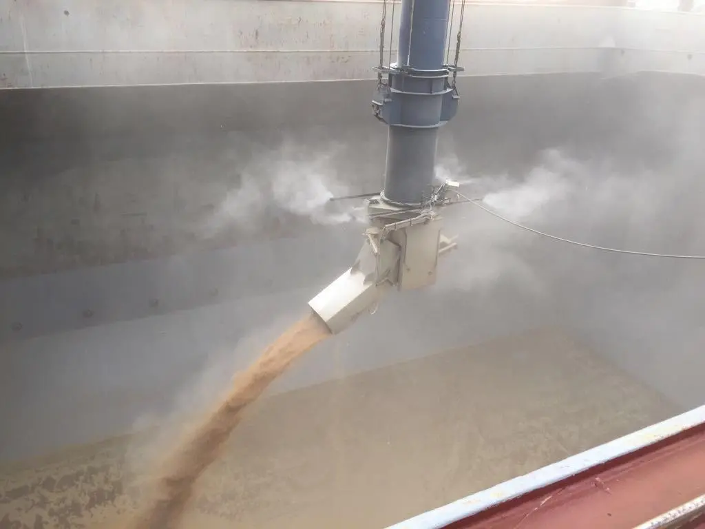 The Dry Fog Dust Suppression Systems add less than 0.25% moisture so they can work with grain