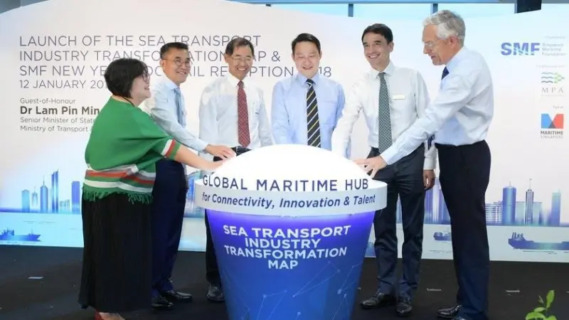 Dr Lam Pin Min launched the Sea Transport (ITM) at the annual Singapore Maritime Foundation New Year Cocktail Reception