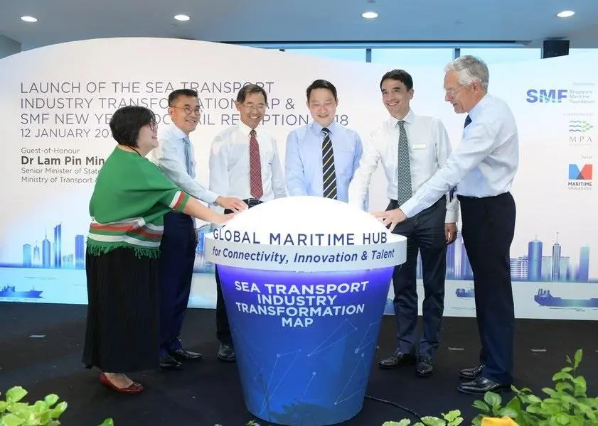 Dr Lam Pin Min launched the Sea Transport (ITM) at the annual Singapore Maritime Foundation New Year Cocktail Reception