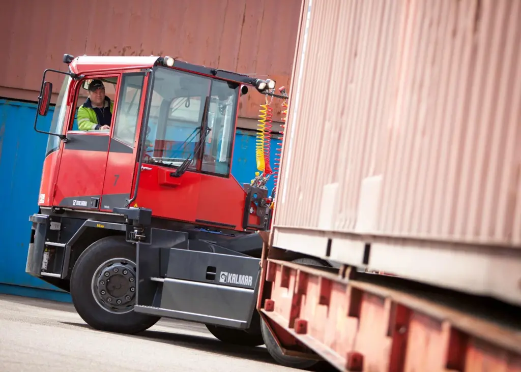 Kalmar's heavy-duty TR618i terminal tractors are designed specifically for ro-ro operations
