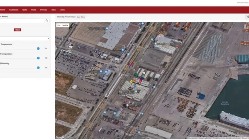 The DataLong16 user interface for asset-tracking