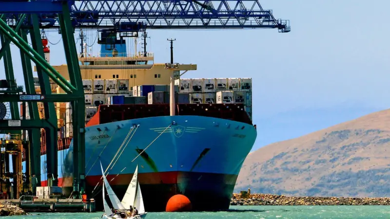 Shipping lines, including Maersk, has already made alternative arrangements. Credit: Bernard Spragg. NZ