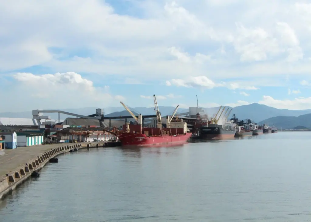 From this month, all vessel refuelling and resupplying at the Port of Santos will be monitored by drones (image is of the Port of Santos)