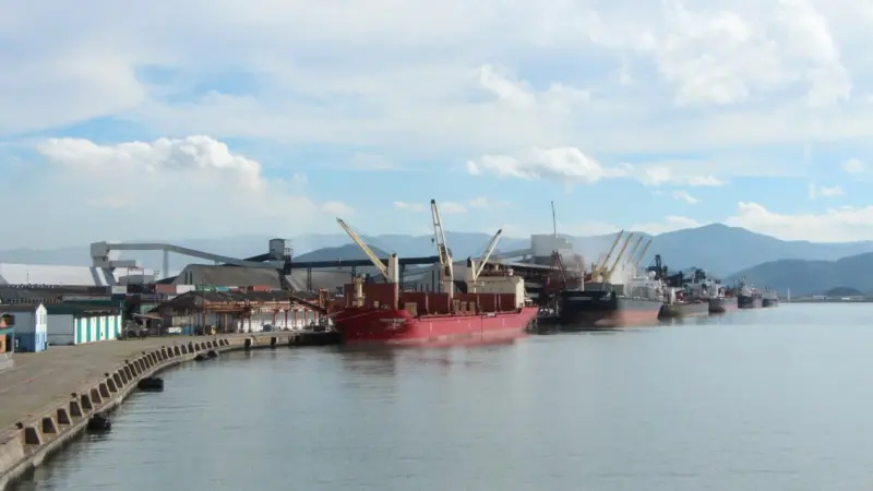 From this month, all vessel refuelling and resupplying at the Port of Santos will be monitored by drones (image is of the Port of Santos)