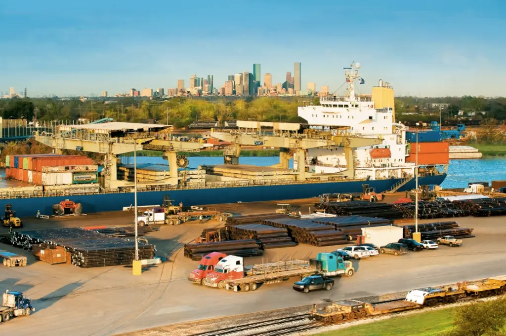 Houston is the biggest steel importer in the US. Credit: Port of Houston