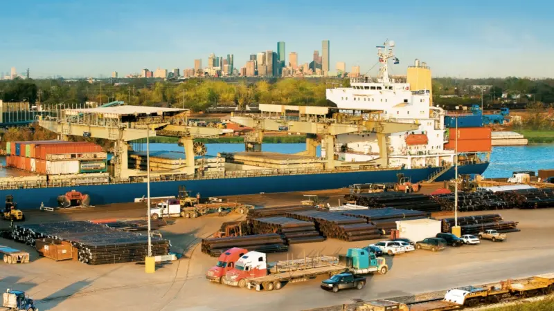 Houston is the biggest steel importer in the US. Credit: Port of Houston