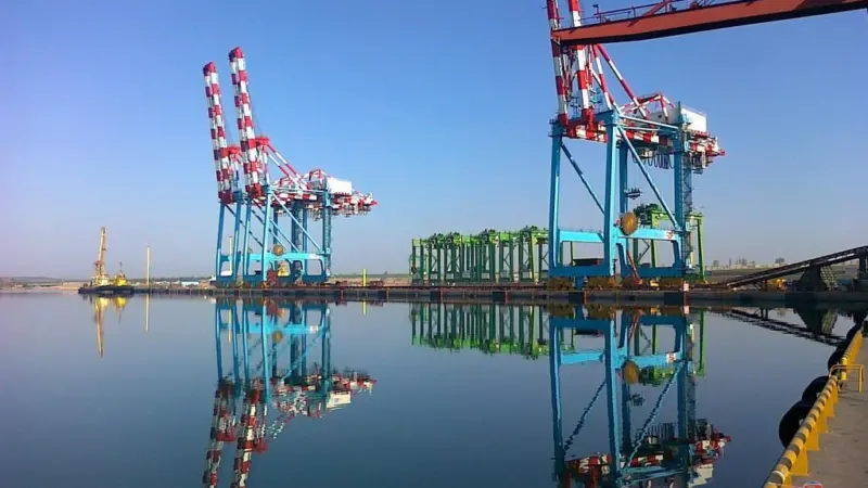 The long term aim of Yuzhny is to be a hub on a competitive, maritime strand of China’s Silk Road. Credit:  USPA