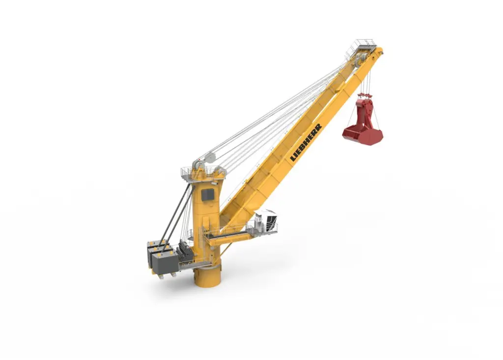 Liebherr's new four-rope-grab crane design, CBG 360