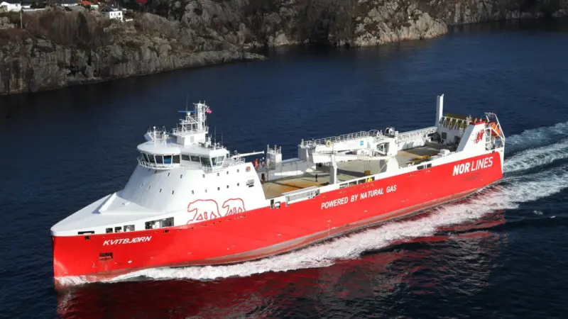 'MV Kvitbjorn' and 'MV Kvitnos' are closely aligned with Samskip's commitment to sustainable multimodal transport