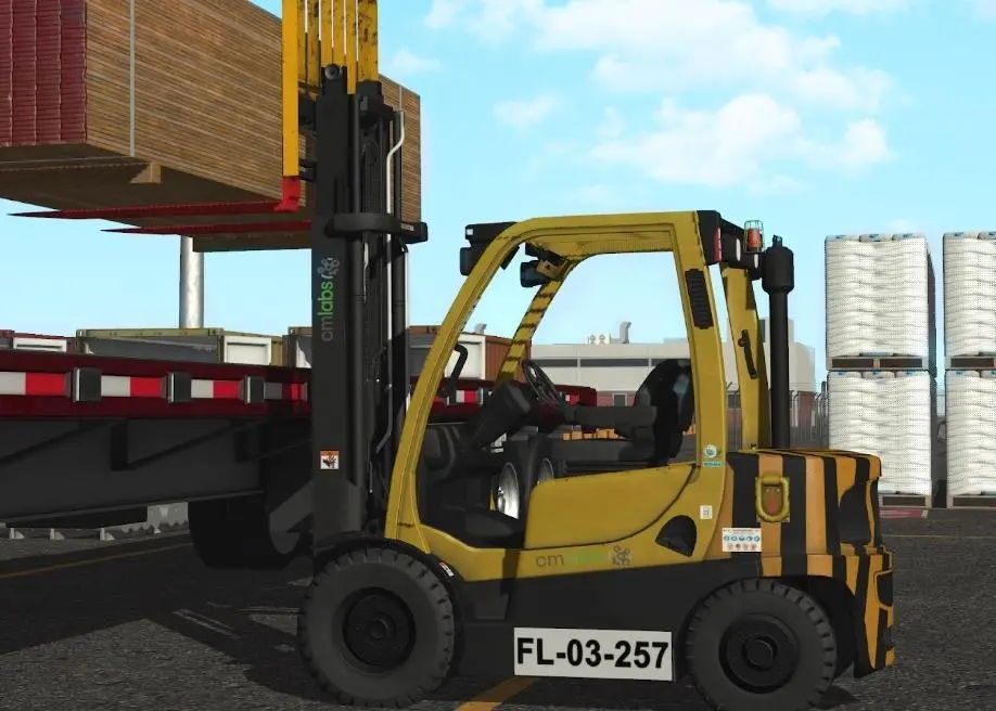 CM Labs Simulations forklift truck simulation