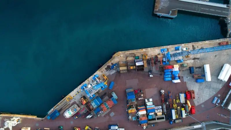 In a port or terminal, the main channel directly linked to open sea is most at risk as it is directly affected by tides and adverse weather