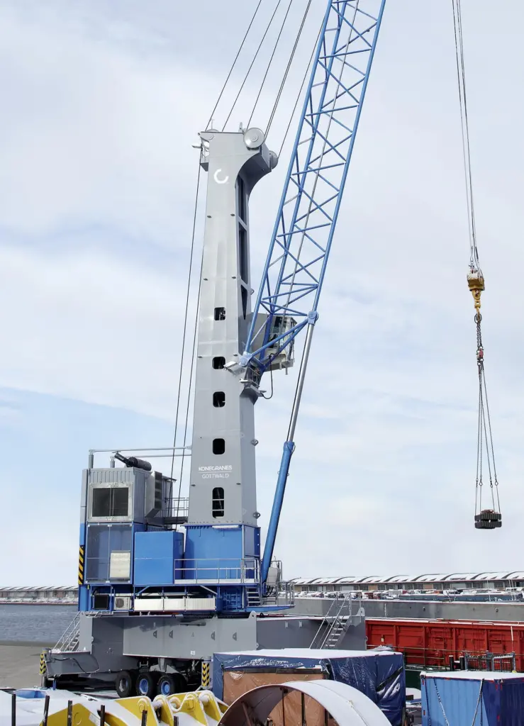 Warrenpoint Port has placed an order for a Konecranes Gottwald Model 3 Mobile Harbor Crane to cater for a “substantial rise in trade” Photo: Konecranes