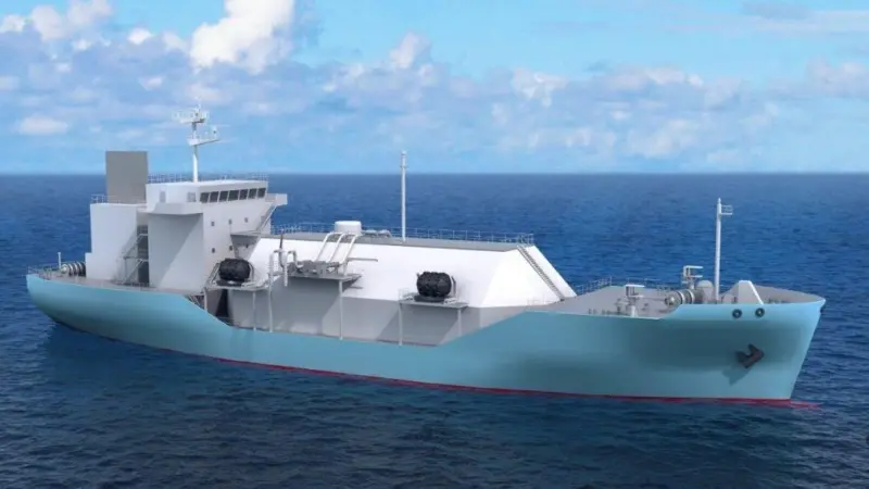 The LNG bunker vessel the first of its kind to be operated in Japan Photo: Kawasaki Heavy Industries