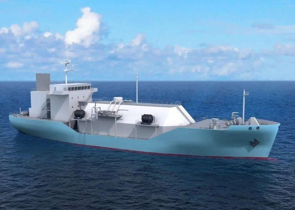 The LNG bunker vessel the first of its kind to be operated in Japan Photo: Kawasaki Heavy Industries