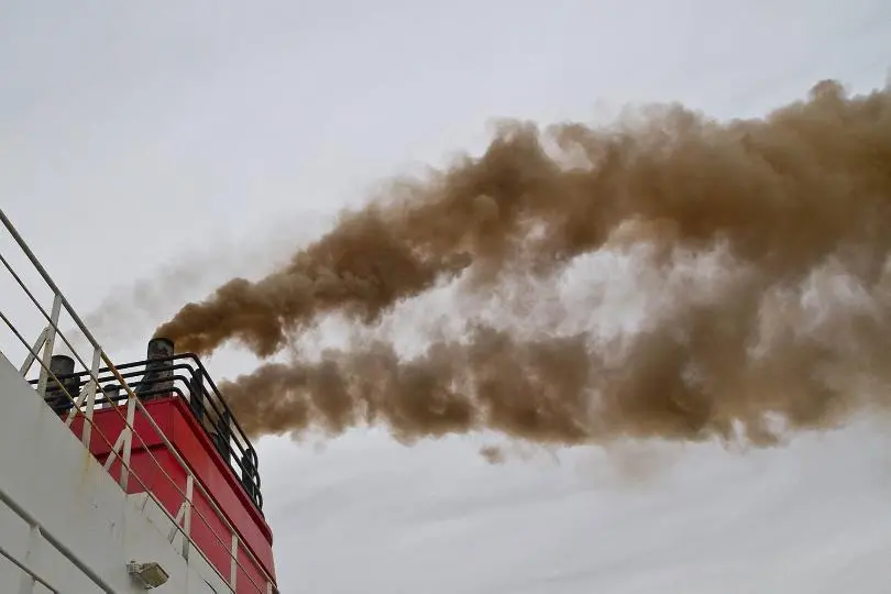 ship funnel emissions