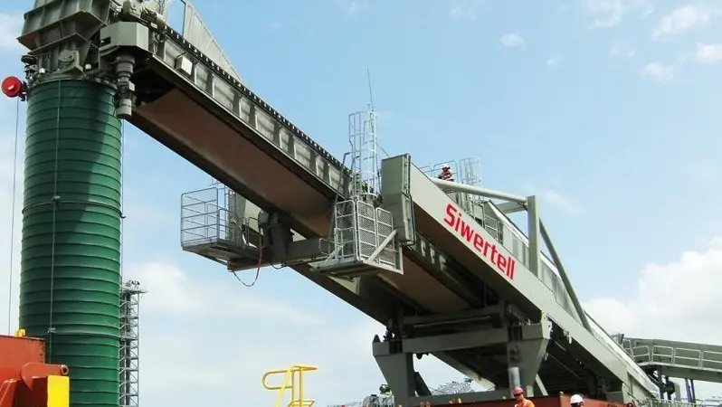 Siwertell ship loading system