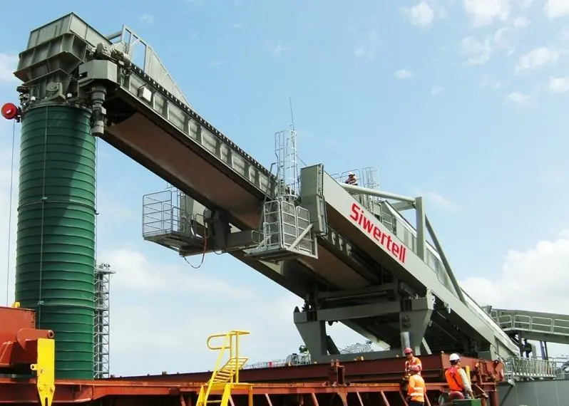 Siwertell ship loading system