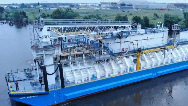 The 'Clean Jacksonville' will enter service for TOTE Maritime Puerto Rico in the Port of Jacksonville, Florida Photo: Conrad Industries