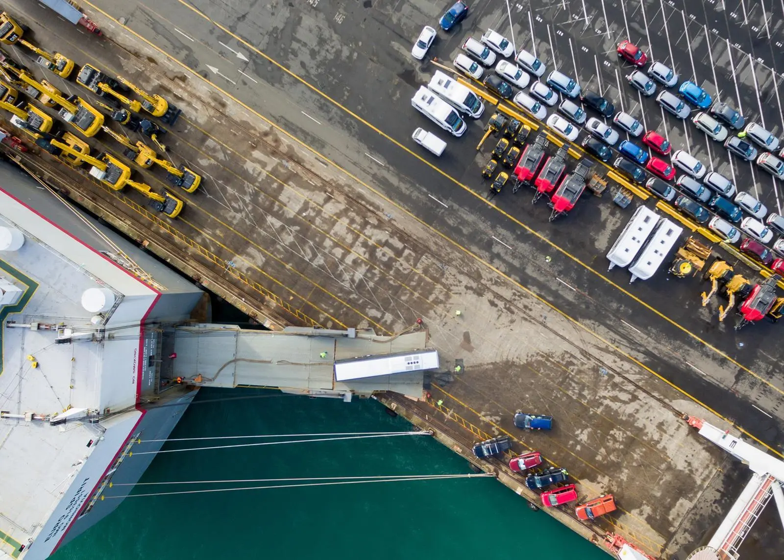 RoRo unloading at Port of Auckland