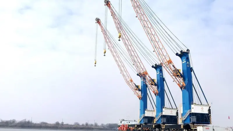The PICT cranes Photo: Nantong Rainbow Heavy Machineries