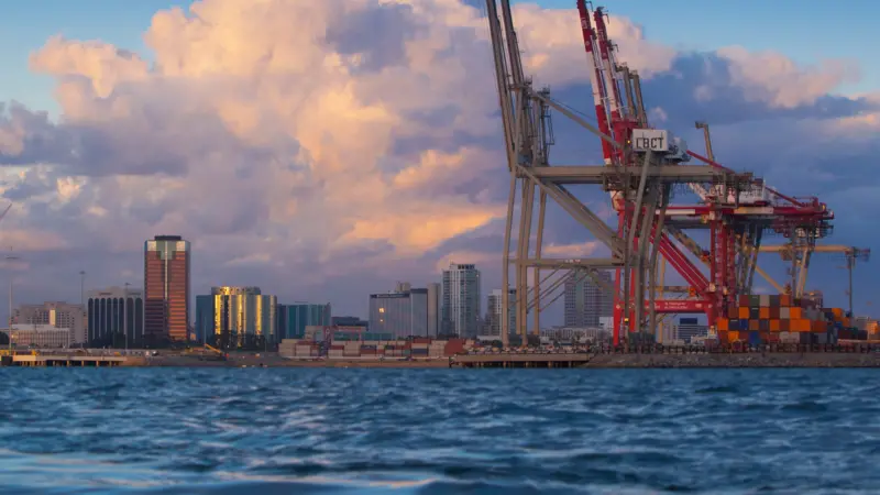 The port maintained decreased emissions levels despite an 11% increase in container traffic last year Photo: Courtesy of the Port of Long Beach.