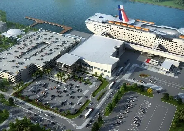 Artist’s rendering of Port Canaveral’s new Cruise Terminal 3 slated for completion in June 2020 Photo: Port of Canaveral