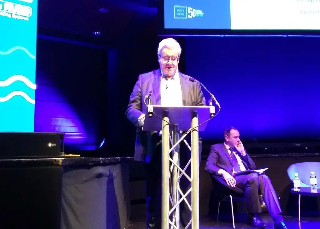 Mr Allan speaking at the British Ports Association Conference 2018