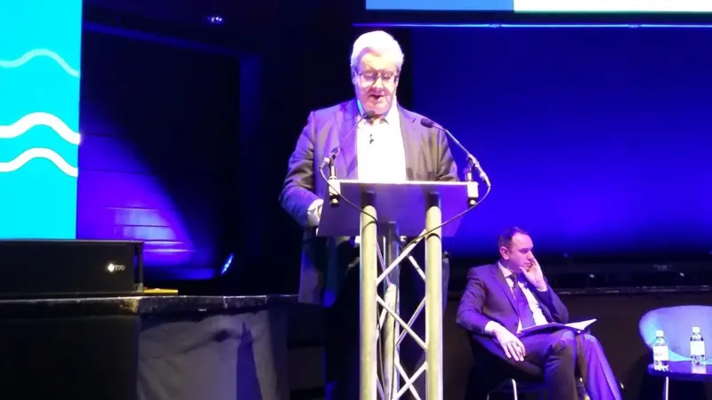 Mr Allan speaking at the British Ports Association Conference 2018