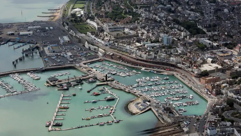 Ramsgate (pictured) is located around 32 kilometres from the town of Dover in the southeast of England Photo: John Fielding/flickr/CC BY 2.0