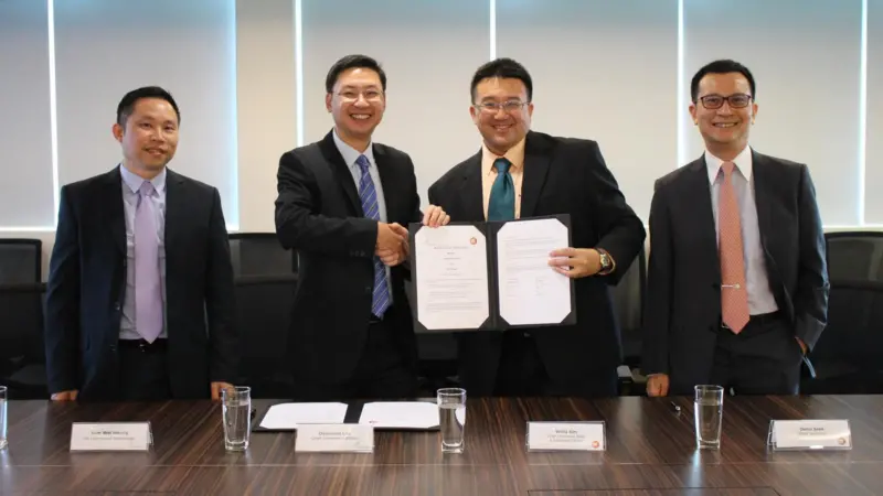 The signing ceremony for the venture Photo: Jurong Port
