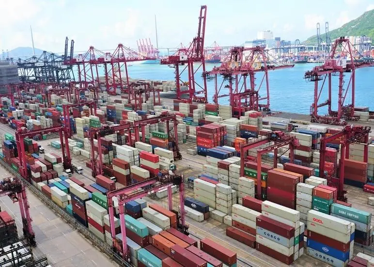 Hong Kong Port containers
