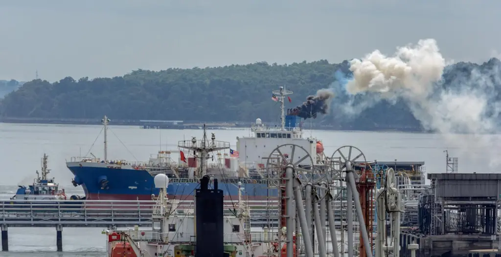 It's not clear where emissions from ships fit into a port's clean air strategy