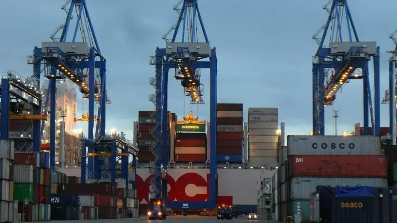 DCT Gdansk is Europe’s fastest-growing container port (pictured is the terminal in 2017) Photo: Artur Andrzej/Wikimedia Commons/CC BY-SA 4.0